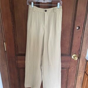 Women’s Tan High Waisted Trouser Pants